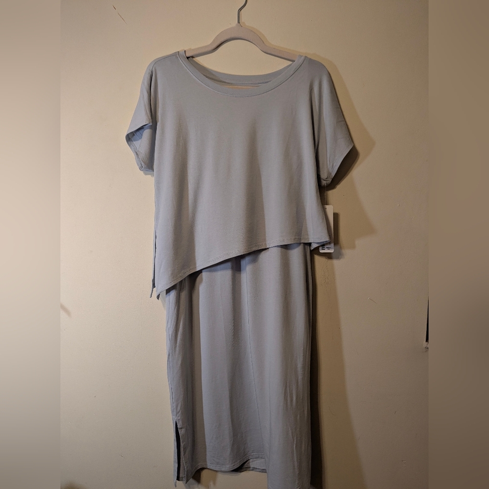 Pearl Blue Cotton Blend Dress From Soft Surroundings